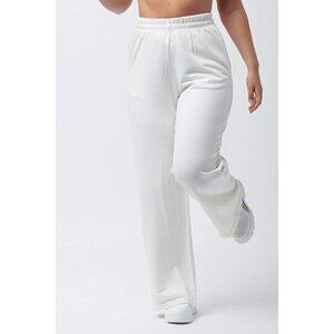 COTTON ON Plush Essential Straight Leg Sweatpant White Petite XS